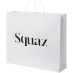 Sac en papier Kraft 90-100 g/m² avec poignées torsadées, 49,5 x 14 x 44 cm