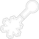 Aimant réfléchissant en TPU en forme de flocon de neige M-10 RFX™ – Image 3