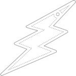 Attache réfléchissante en PVC en forme de flash H-10 RFX™ – Image 4