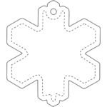 Attache réfléchissante RFX™ en TPU en forme de flocon de neige – Image 4