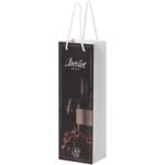 Sac de bouteille de vin en papier 170 g/m2 integra fait à la main avec poignées torsadées en plastique, 12 x 9 x 37 cm – Image 9