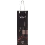 Sac de bouteille de vin en papier 170 g/m2 integra fait à la main avec poignées torsadées en plastique, 12 x 9 x 37 cm – Image 2