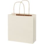 Sac en papier fabriqué à partir d déchets agricoles 150 g/m2 avec poignées torsadées, 24 x 9 x 24 cm – Image 4