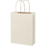 Sac en papier fabriqué à partir de déchets agricoles 150 g/m2 avec poignées torsadées, 24 x 9 x 32 cm – Image 4
