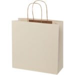 Sac en papier fabriqué à partir de déchets agricoles 150 g/m2 avec poignées torsadées, 31 x 12 x 31 cm – Image 4