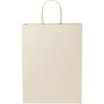 Sac en papier fabriqué à partir de déchets agricoles 150 g/m2 avec poignées torsadées, 31 x 12 x 41 cm – Image 3