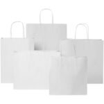 Sac en papier Kraft 120 g/m2avec poignées torsadées, 31 x 12 x 25 cm – Image 8