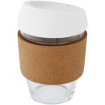 Gobelet Lidan de 360 ml en verre borosilicate avec grip en liège et couvercle en silicone – Image 7