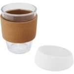 Gobelet Lidan de 360 ml en verre borosilicate avec grip en liège et couvercle en silicone – Image 8