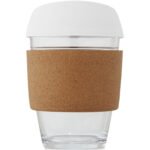 Gobelet Lidan de 360 ml en verre borosilicate avec grip en liège et couvercle en silicone – Image 2