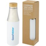 Bouteille Hulan de 540 ml en acier inoxydable avec  cuivre et isolation par le vide avec couvercle en bambou – Image 3