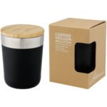 Gobelet Lagan de 330 ml en acier inoxydable avec isolation par le vide et couche de cuivre, avec couvercle en bambou – Image 14