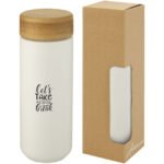 Gobelet en céramique Lumi de 300 ml avec couvercle en bambou – Image 3