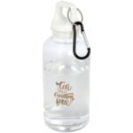 Bouteille d'eau Oregon de 400 ml en plastique recyclé avec mousqueton – Image 3