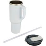 Mug Sydney 1200 ml double paroi certifié RCS avec isolation par le vide et couche de cuivre avec paille – Image 4