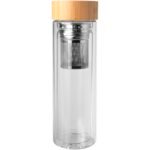 Bouteille à infusion Bailey en verre borosilicate de 400 ml avec couvercle en bambou – Image 2