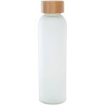 Bouteille en verre sodocalcique mat Lume de 500 ml avec couvercle en bambou – Image 2