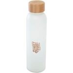 Bouteille en verre sodocalcique mat Lume de 500 ml avec couvercle en bambou – Image 3