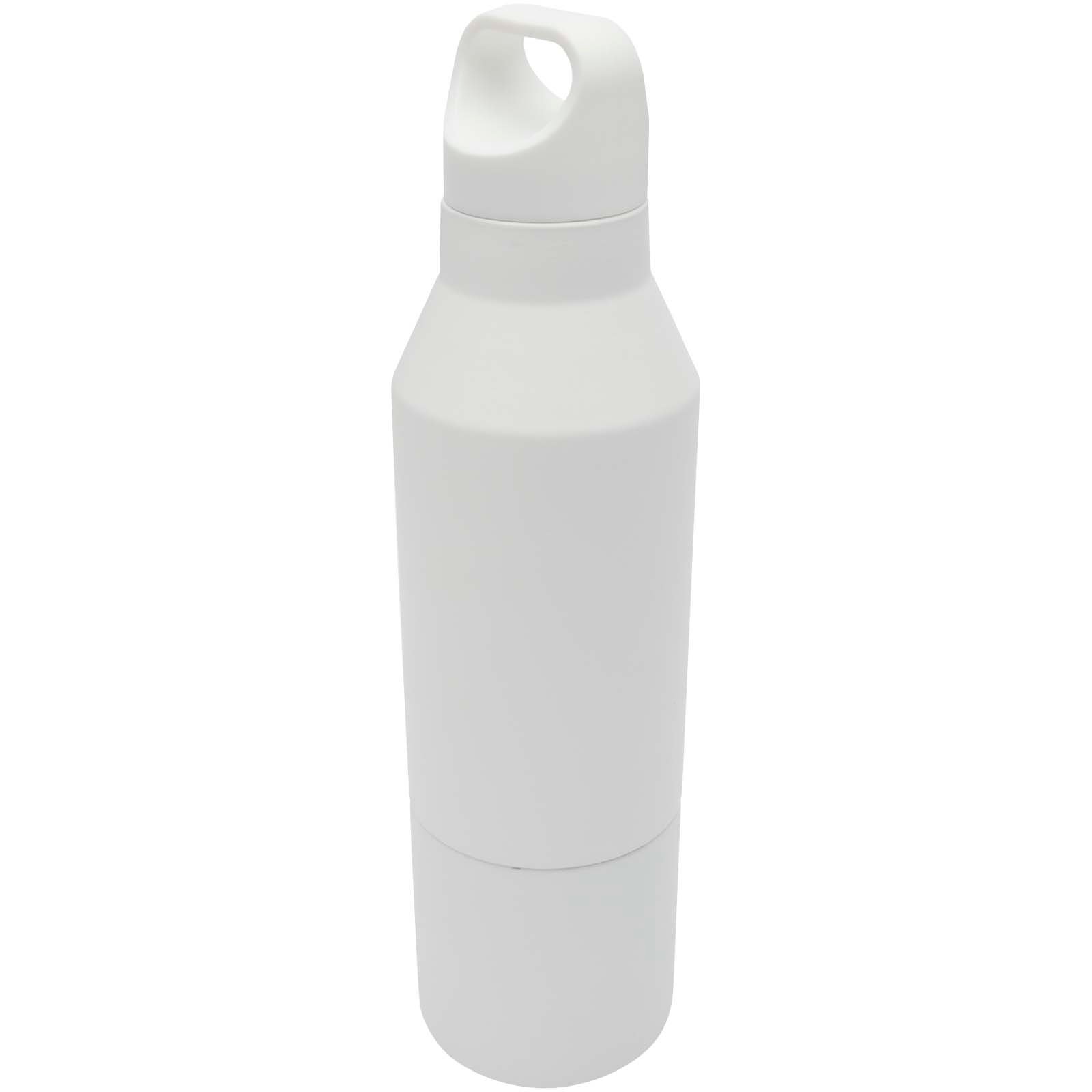 10084001-1 Bouteille isotherme Odessy de 600 ml en acier inoxydable recyclé RCS avec gobelet de 300 ml – Image 1