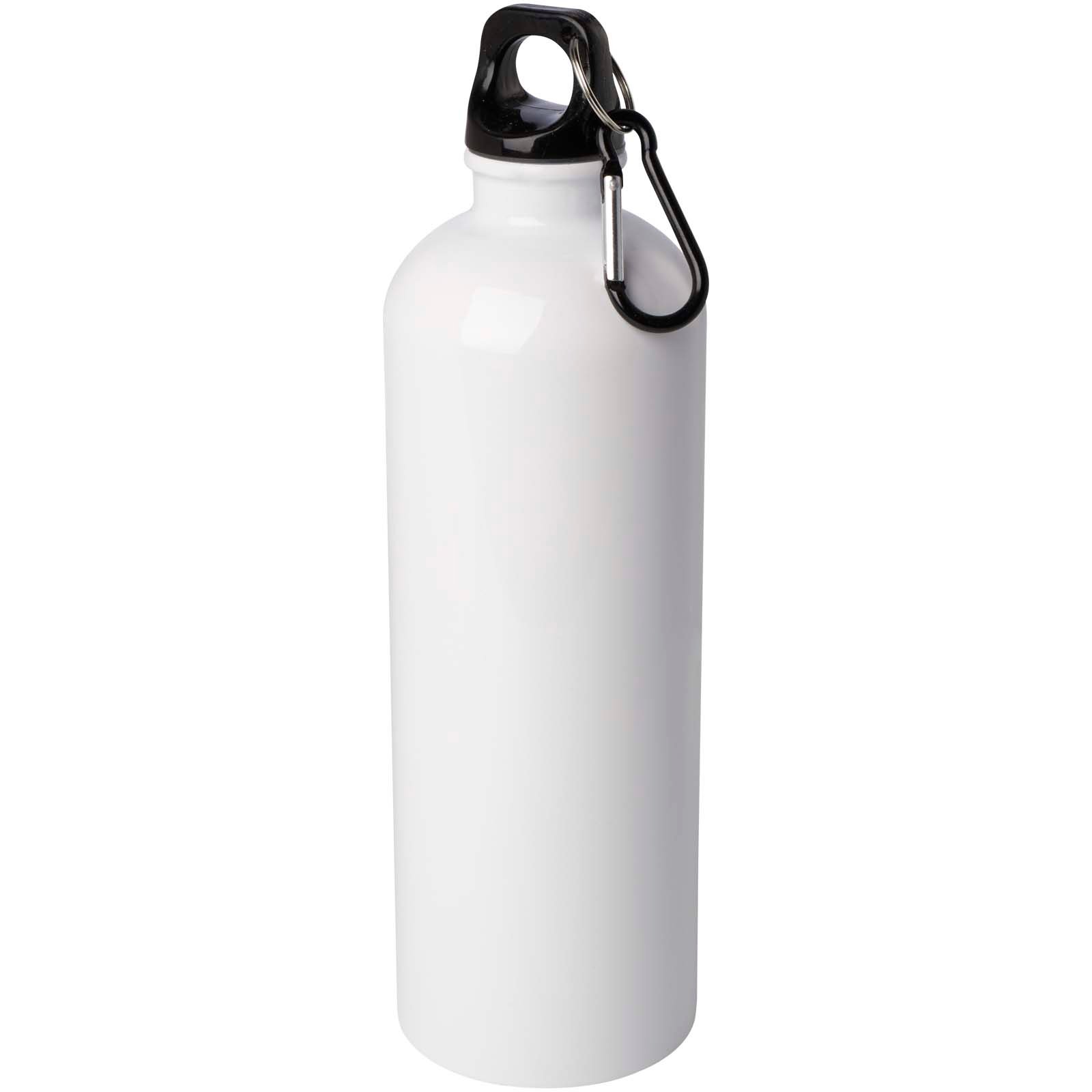 10086101-1 Bouteille d'eau Oregon de 750 ml simple paroi en acier recyclé certifié RCS avec mousqueton – Image 1