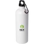 Bouteille d'eau Oregon de 750 ml simple paroi en acier recyclé certifié RCS avec mousqueton – Image 3
