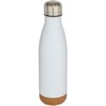 Bouteille d’eau Cove de 500 ml en acier inoxydable isolée sous vide et à double paroi avec détails en liège