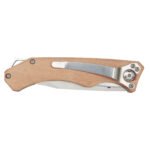 Couteau de poche en bois Dave avec clip de ceinture – Image 3