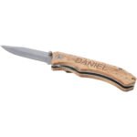 Couteau de poche en bois Dave avec clip de ceinture – Image 4