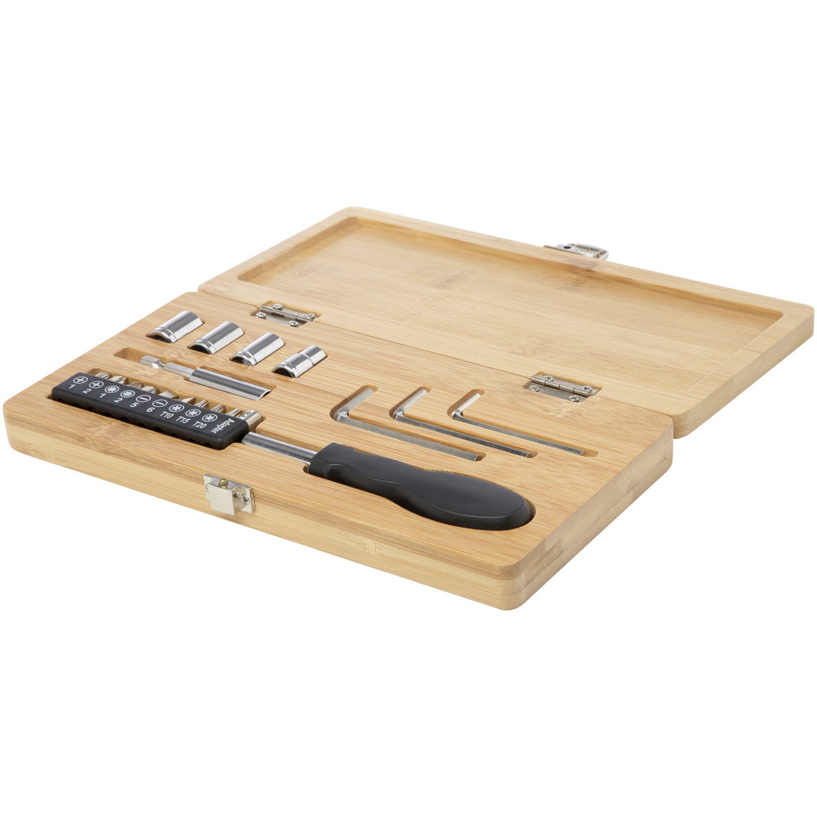 10457806-1 Ensemble d'outils Rivet 19 pièces en bambou/plastique recyclé – Image 1