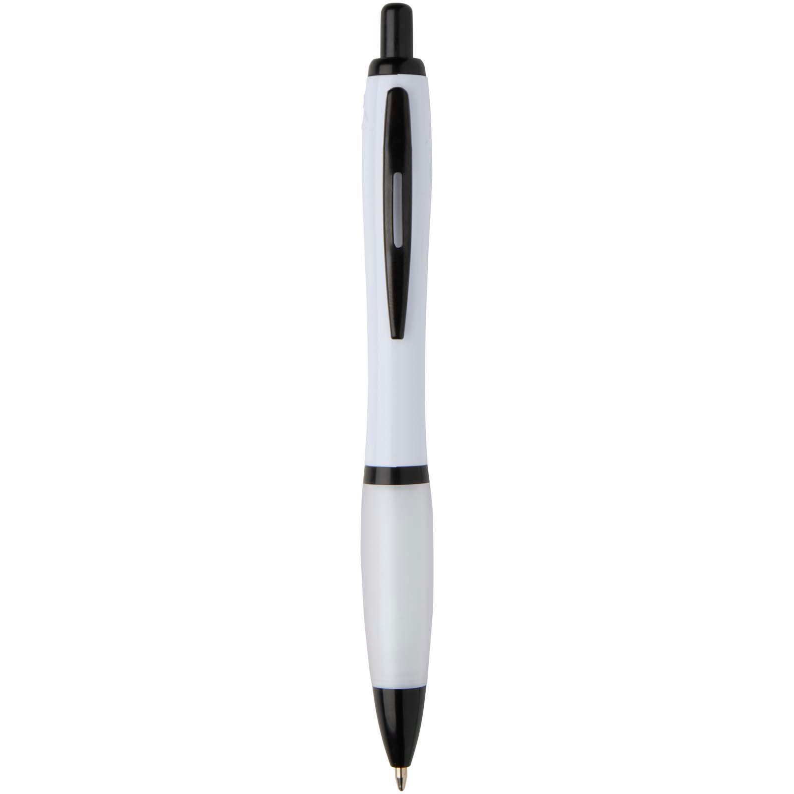 10629601-1 Stylo bille Nash en plastique recyclé avec garnitures noires (encre noire) – Image 1