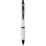 Stylo bille Nash en plastique recyclé avec garnitures noires (encre noire) – Image 7