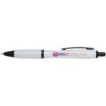 Stylo bille Nash en plastique recyclé avec garnitures noires (encre noire) – Image 3