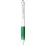 Stylo bille avec corps blanc et grip coloré Nash (encre noire) – Image 7