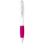Stylo bille avec corps blanc et grip coloré Nash (encre noire) – Image 13