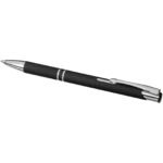 Stylo bille rétractable doux au toucher Moneta (encre noire) – Image 5