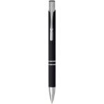 Stylo bille rétractable doux au toucher Moneta (encre noire) – Image 2