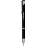 Stylo bille rétractable doux au toucher Moneta (encre noire) – Image 3