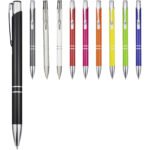 Stylo bille rétractable en aluminium Moneta (encre noire) – Image 4