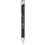 Stylo bille rétractable en aluminium anodisé Moneta (encre noire) – Image 3