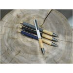 Stylo bille en aluminium recyclé Darius (encre bleue) – Image 5
