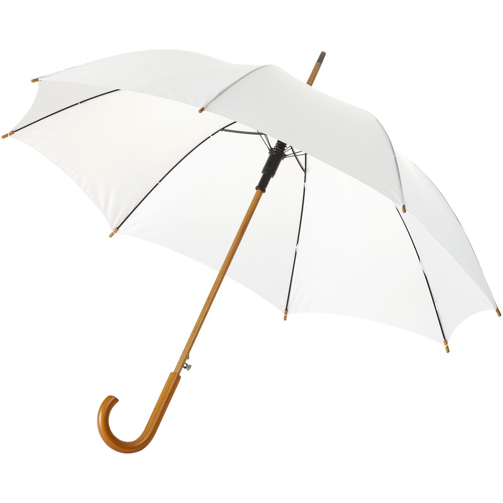 10904802-1 Parapluie 23" à ouverture automatique, poignée et mât en bois – Image 1