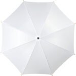 Parapluie 23" à ouverture automatique, poignée et mât en bois – Image 2
