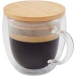 Tasse en verre Lenora de 250 ml avec couvercle en bambou – Image 6