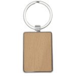Porte-clés rectangulaire Mauro en bois de hêtre – Image 2