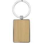 Porte-clés rectangulaire Neta en bambou – Image 2