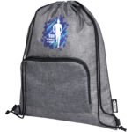 Sac pliable 7 L recyclé avec cordon de serrage Ash – Image 3