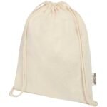 Sac avec cordon Oregon en coton recyclé 140 g/m² certifié GRS – Image 7