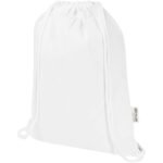Sac de 5 L avec cordon Oregon Blend en coton recyclé 140 g/m² certifié GRS