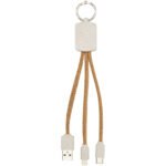 Câble de charge 3-en-1 Bates en paille de blé et liège – Image 4