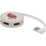 Concentrateur USB Kenzu en paille de blé – Image 3